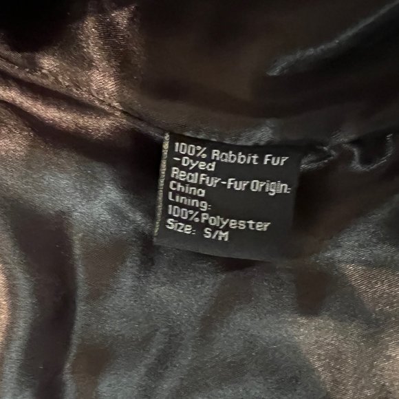 🎉HPx2🎉 Surell for Bloomingdales Deep Navy Rabbit Fur Vest - STUNNING! - Picture 6 of 8